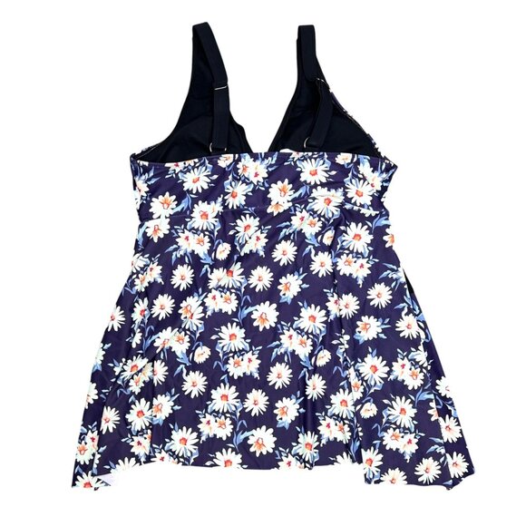 Grace Karin Floral Daisy Print Swim Top With Adjustable Straps - Picture 5 of 12